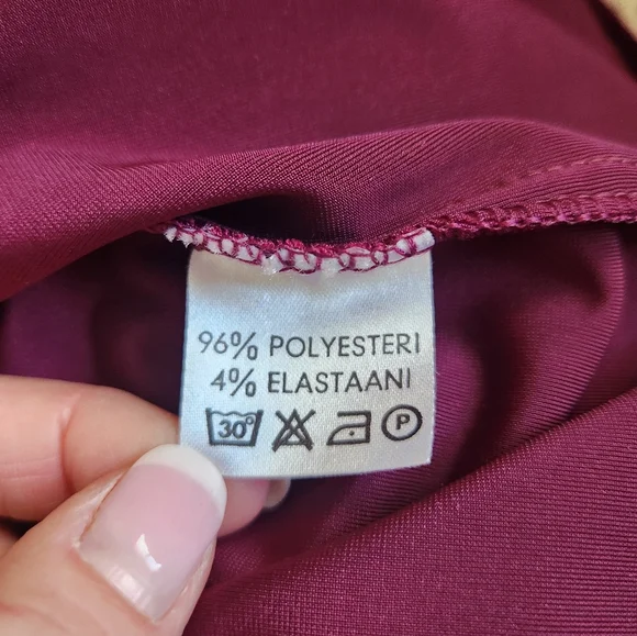 Vintage Velvet Burgundy Wrap Blazer Jacket Ruffle Tie Romantic Victorian 44 - Picture 5 of 9